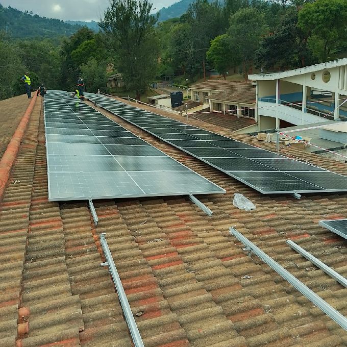 Installation of Solar Panel in Matuu by a Solar Technician