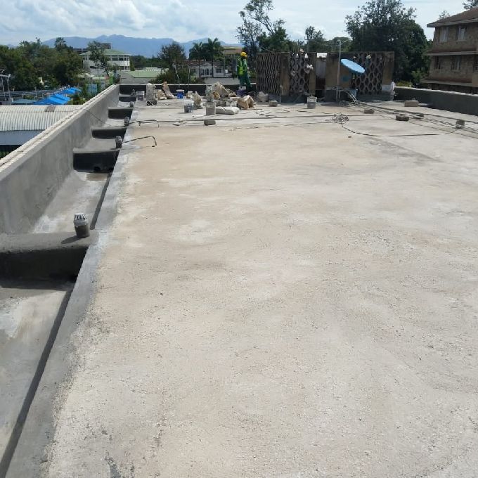 Flat Roof Concrete Gutter & Slab Roof Water Proofing in Thika
