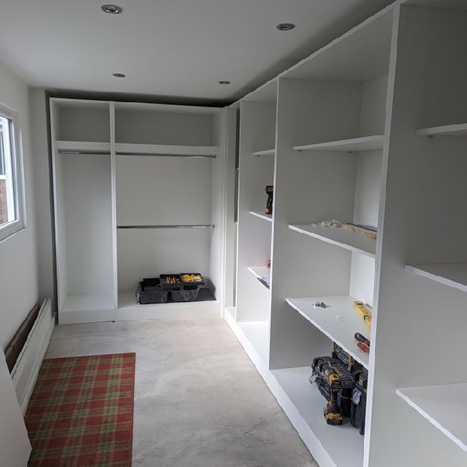 White Spacious MDF Board Wardrobe Installed for a Client in Ruai