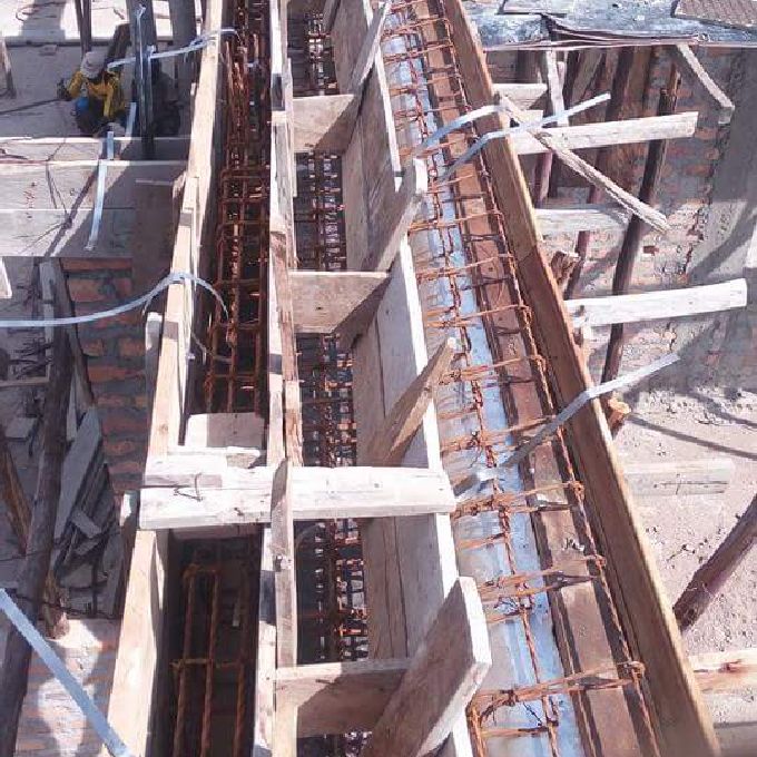 Reinforcement Steel Bars Installation for a Concrete Gutter in Embu