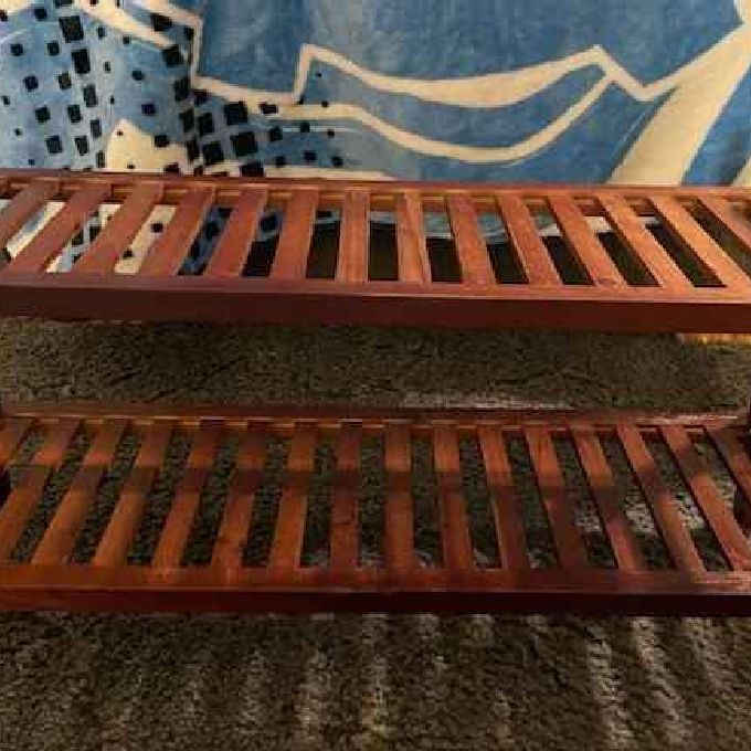 Sale & Supply of American Walnut Shoe Racks for a Client in Ruai
