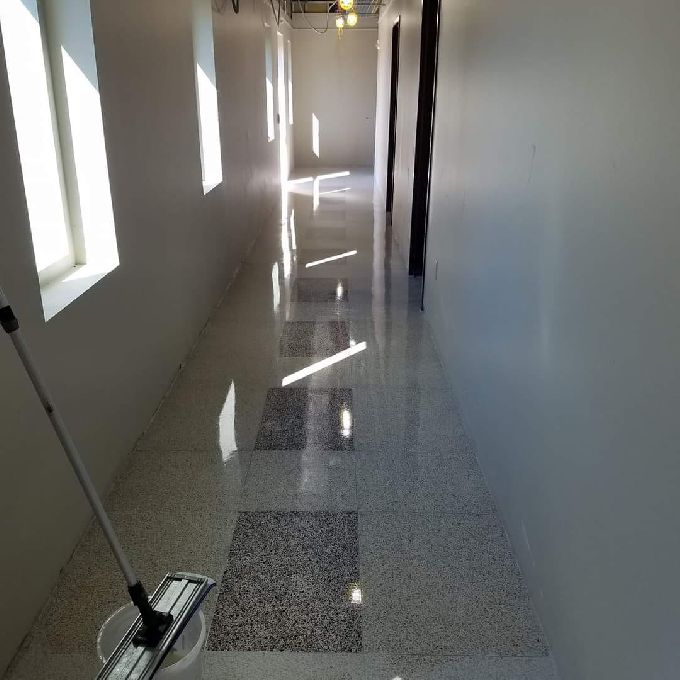 Installing Terrazzo on a Corridor for a Commercial Building in Embu