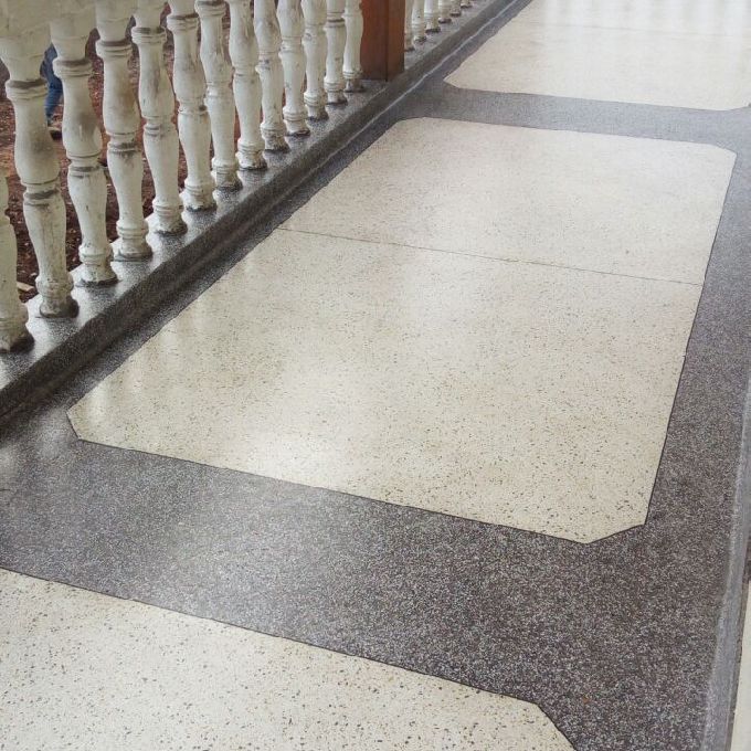 Terrazzo Floor Installation Technicians for a New House in Busia