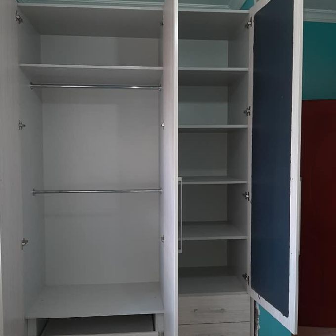Installation of Built in White Ash MDF Wardrobe in Kizingo