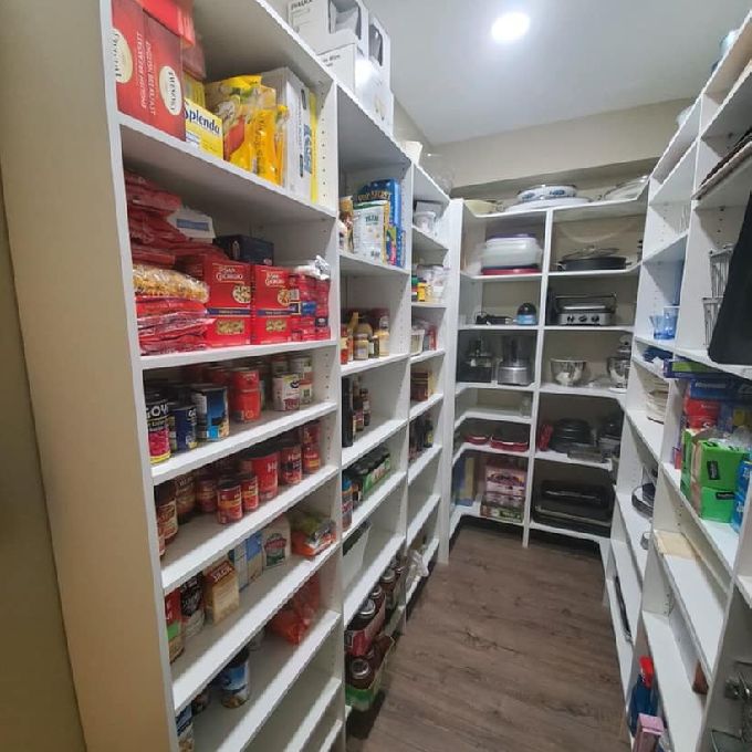 Pantry Shelves Installation Work for a Home Kitchen in Mkomani