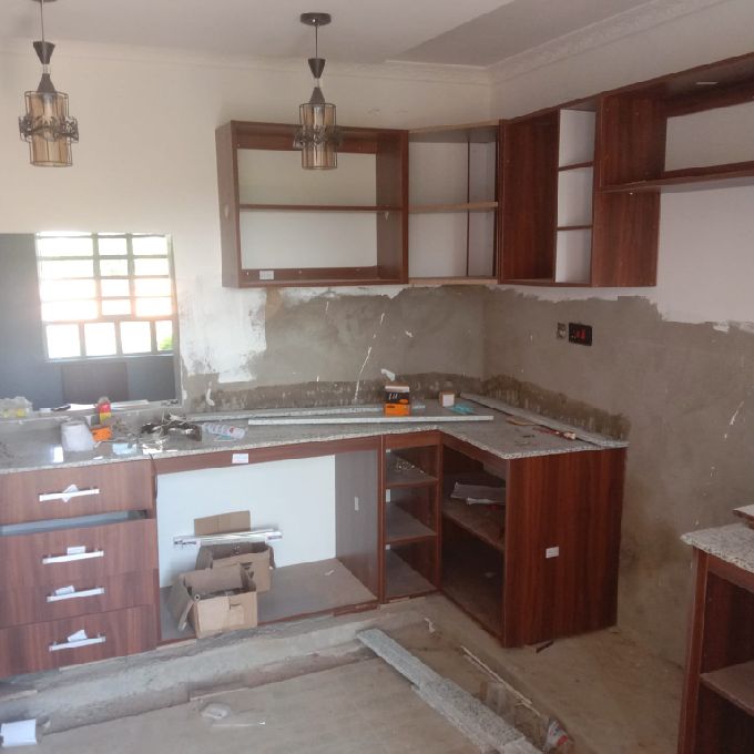 Dark Walnut MDF Kitchen Cabinets Fitting Services in Uthiru