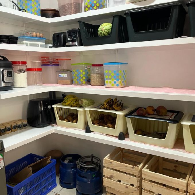 Installing Kitchen Pantry Cabinet Shelves in a House in Lavington