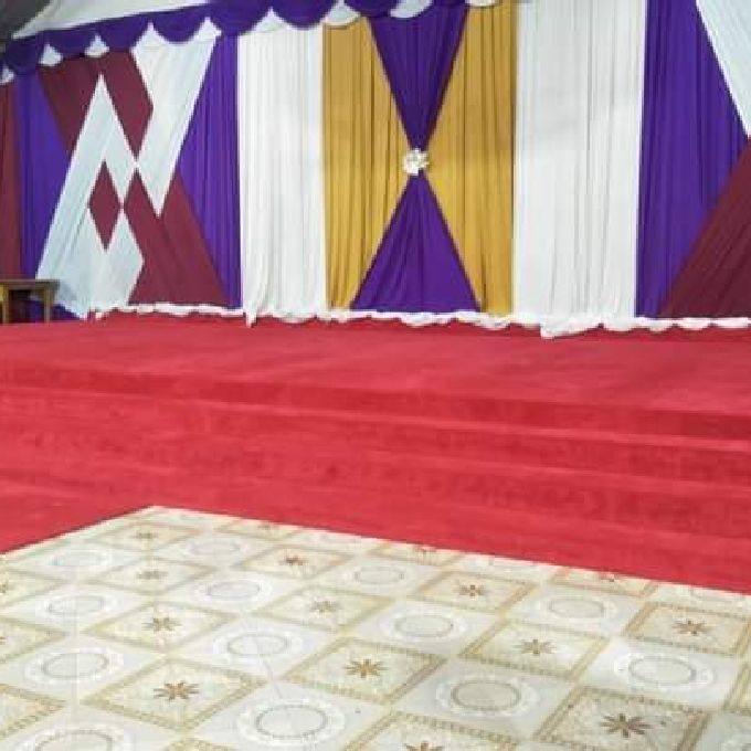 Fitting A Carpet in the Altar of a Church In  Kangema
