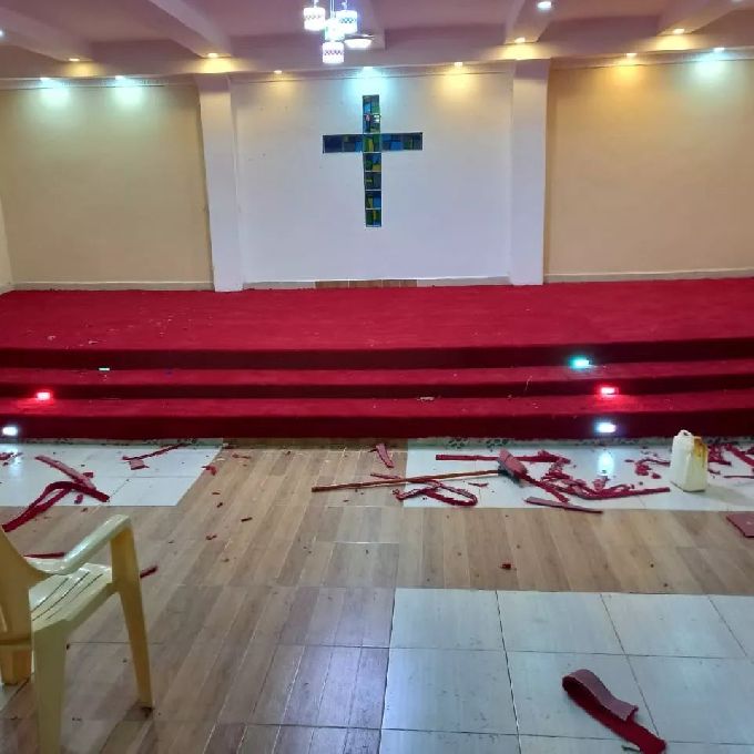 Church Altar Red Carpet Fitting Project in Buruburu