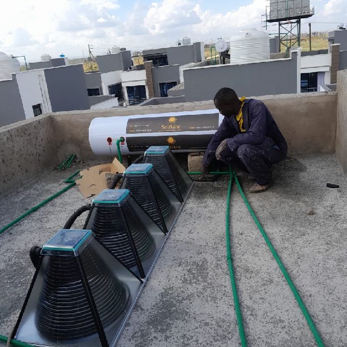 Solar Water Heater Installation for a Residential House in Juja