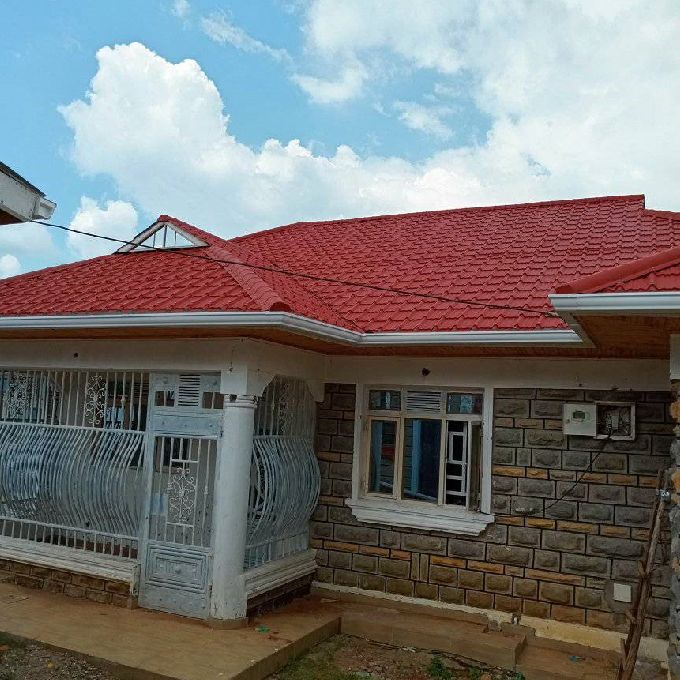 Installation of PVC Water Gutters for a House in Mkomani