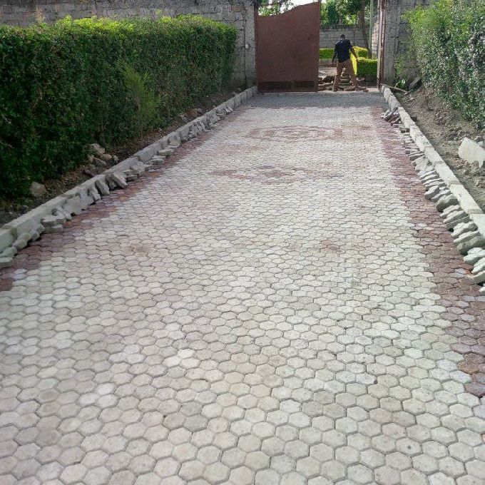Installation of Hexagon Cabros for a Home Pathway in Kikuyu
