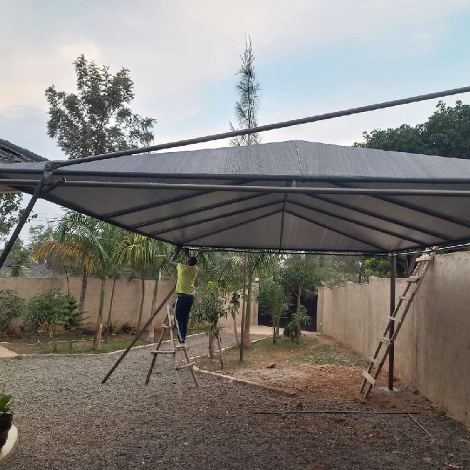 Installation of a Car Parking Shade at a Home in Kisumu