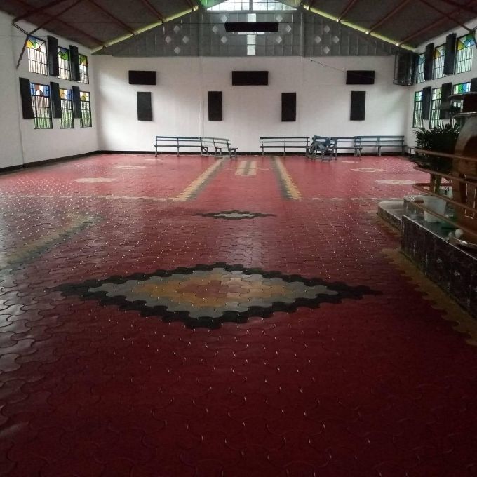 Installation of Vibrant Coloured Cabros for a Church in Bomet